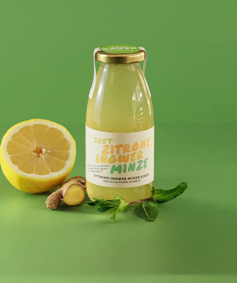 Zitrone-Ingwer-Minze-Sirup von Just Bauer
